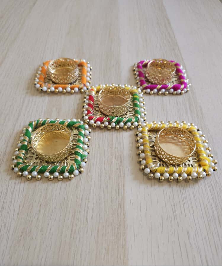 T-Light Square Candle set- Set of 6