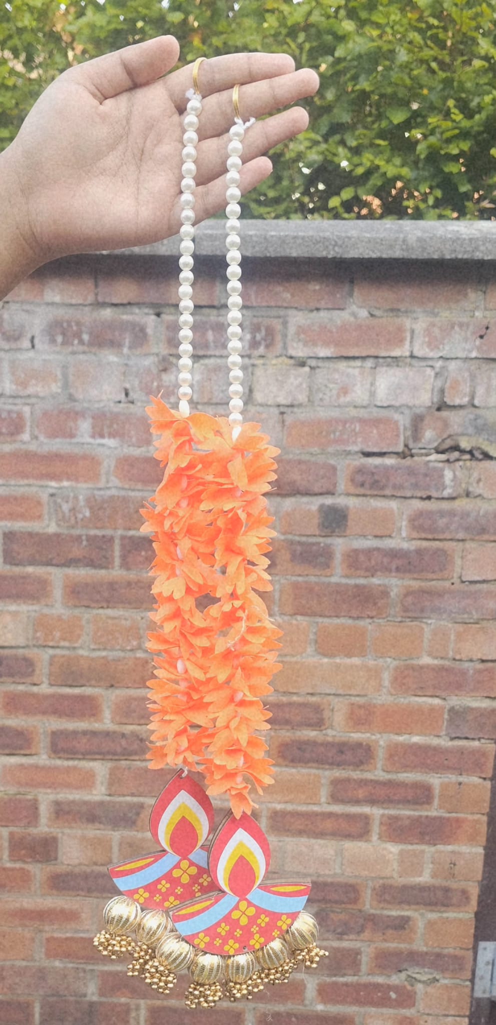 Floral Diya Garland – Yellow & Orange Edition
