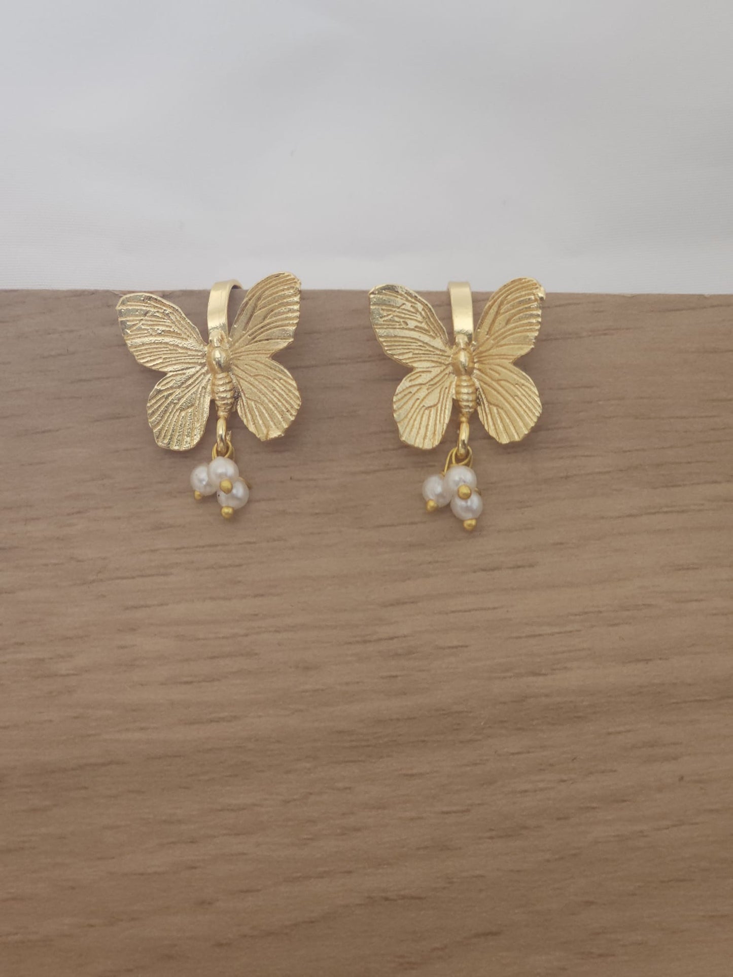 Butterfly Buggati StudsHandcrafted Brass Butterfly Buggati Studs | Statement Insect Motif Earrings