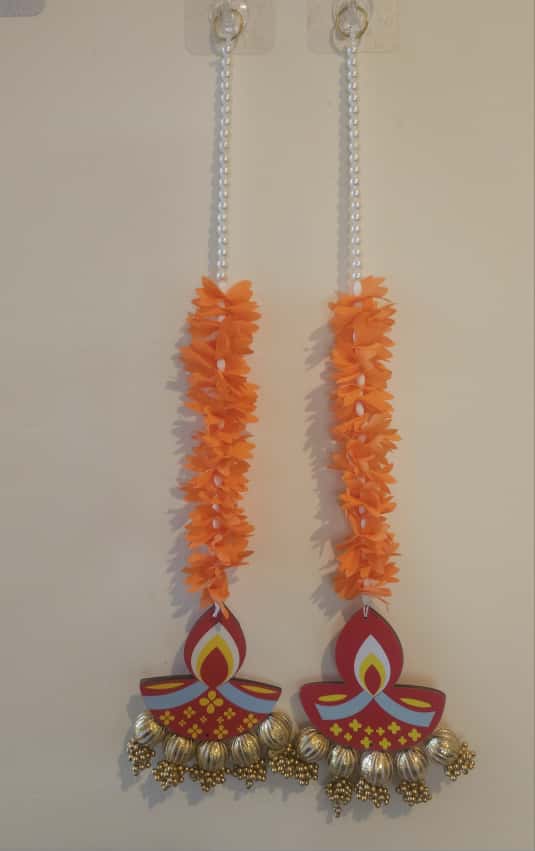 Floral Diya Garland – Yellow & Orange Edition