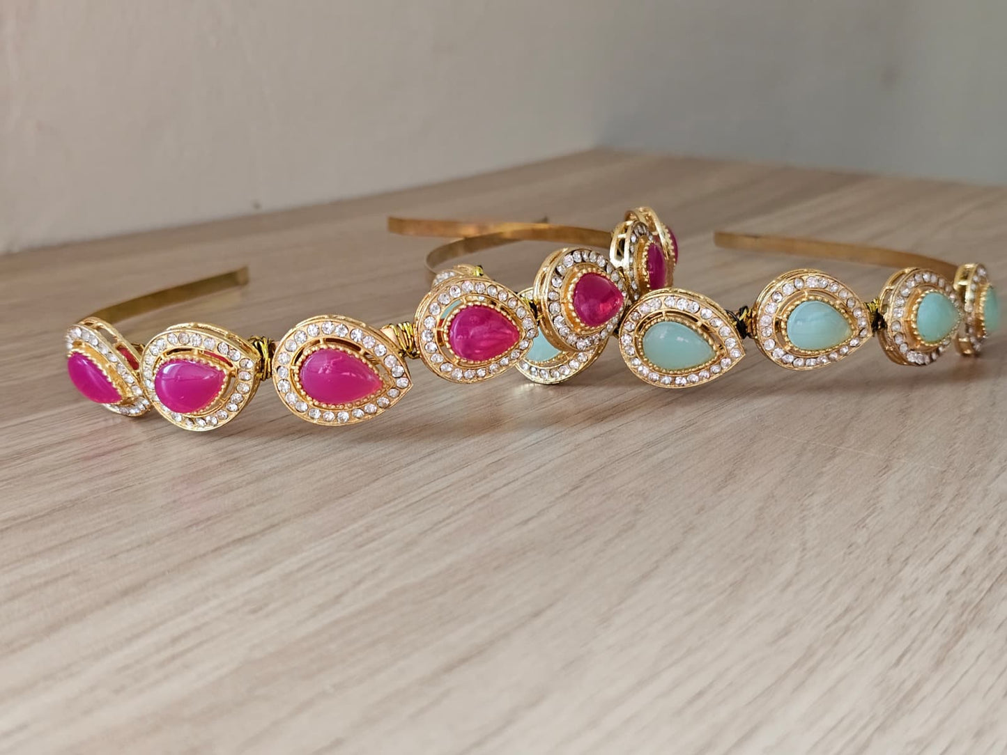 Simply Sajavat Decorative Hair Band | Hand-Finished Floral Headband | Traditional Indian Hair Accessory