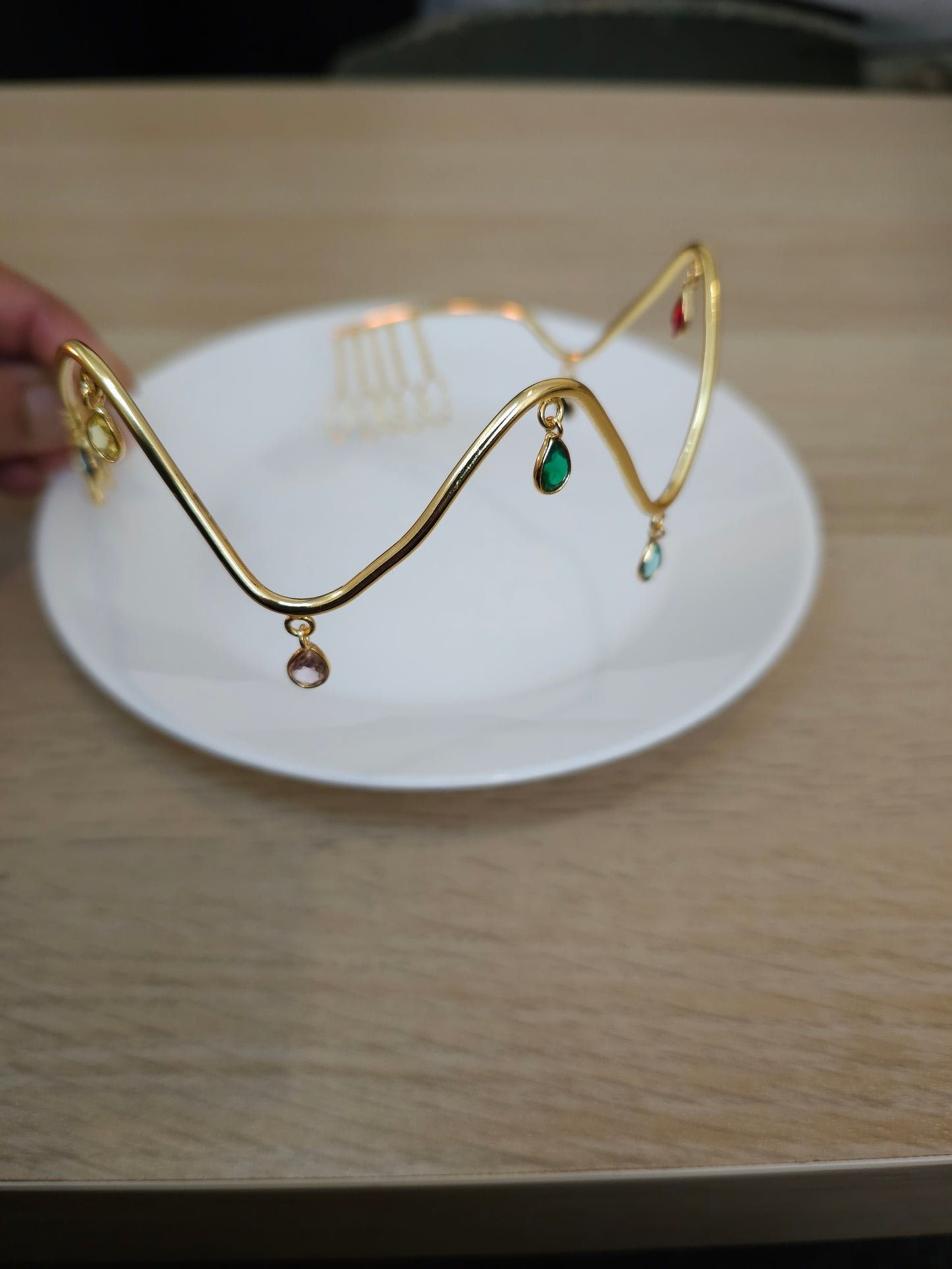 Celestia Gemwave Brass Tiara