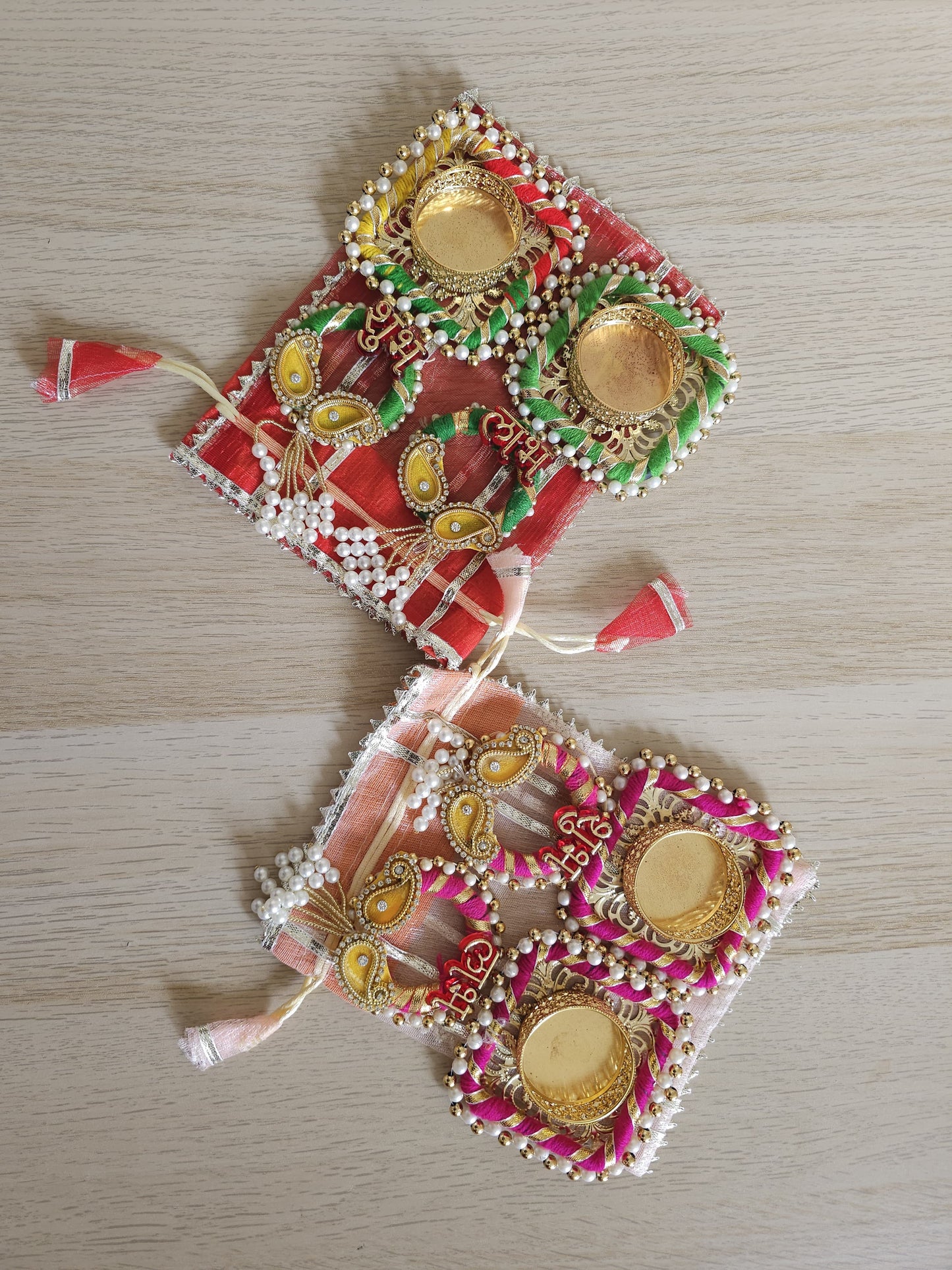 Embroidered Fabric Potli Combo