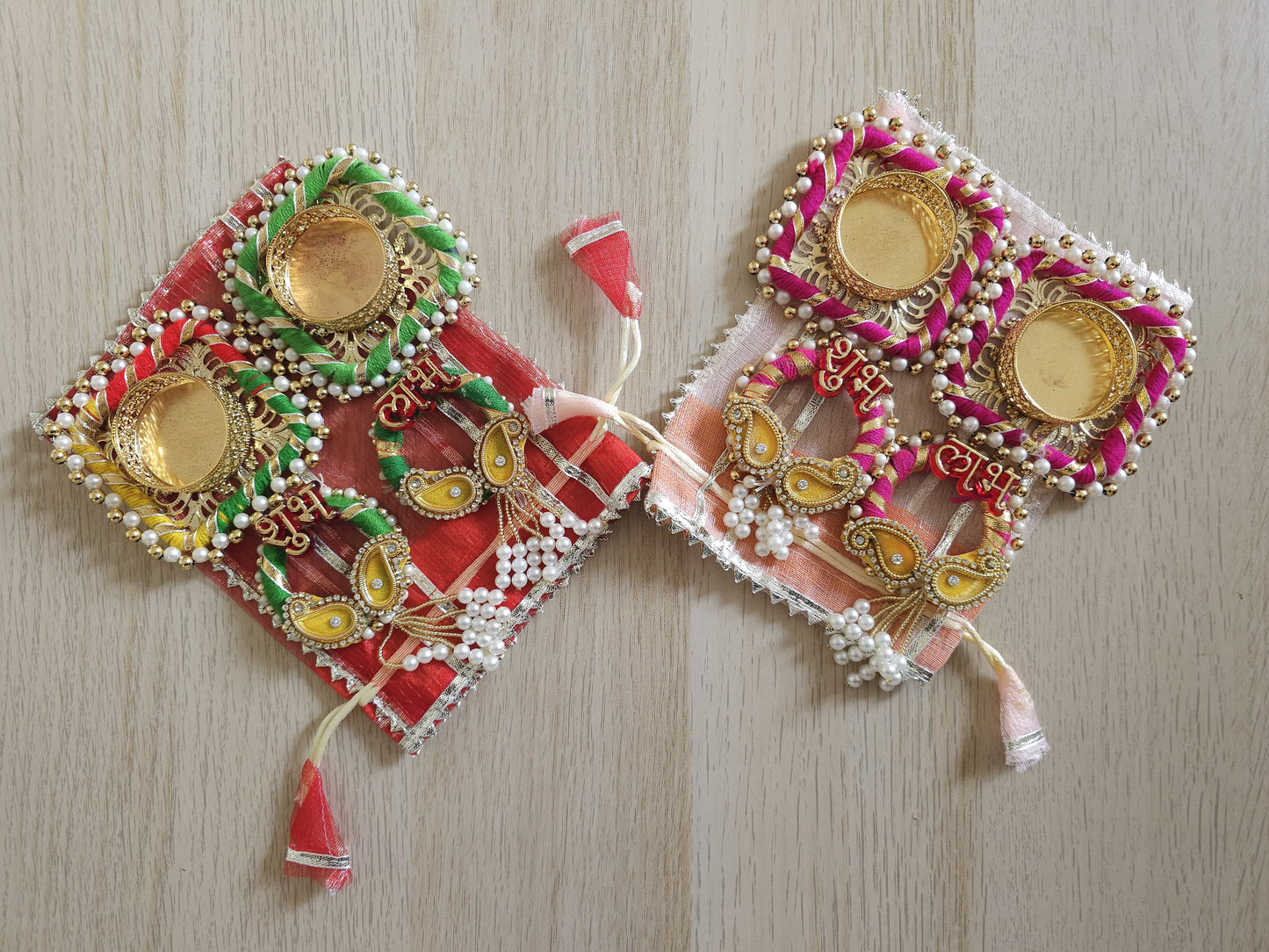 Embroidered Fabric Potli Combo