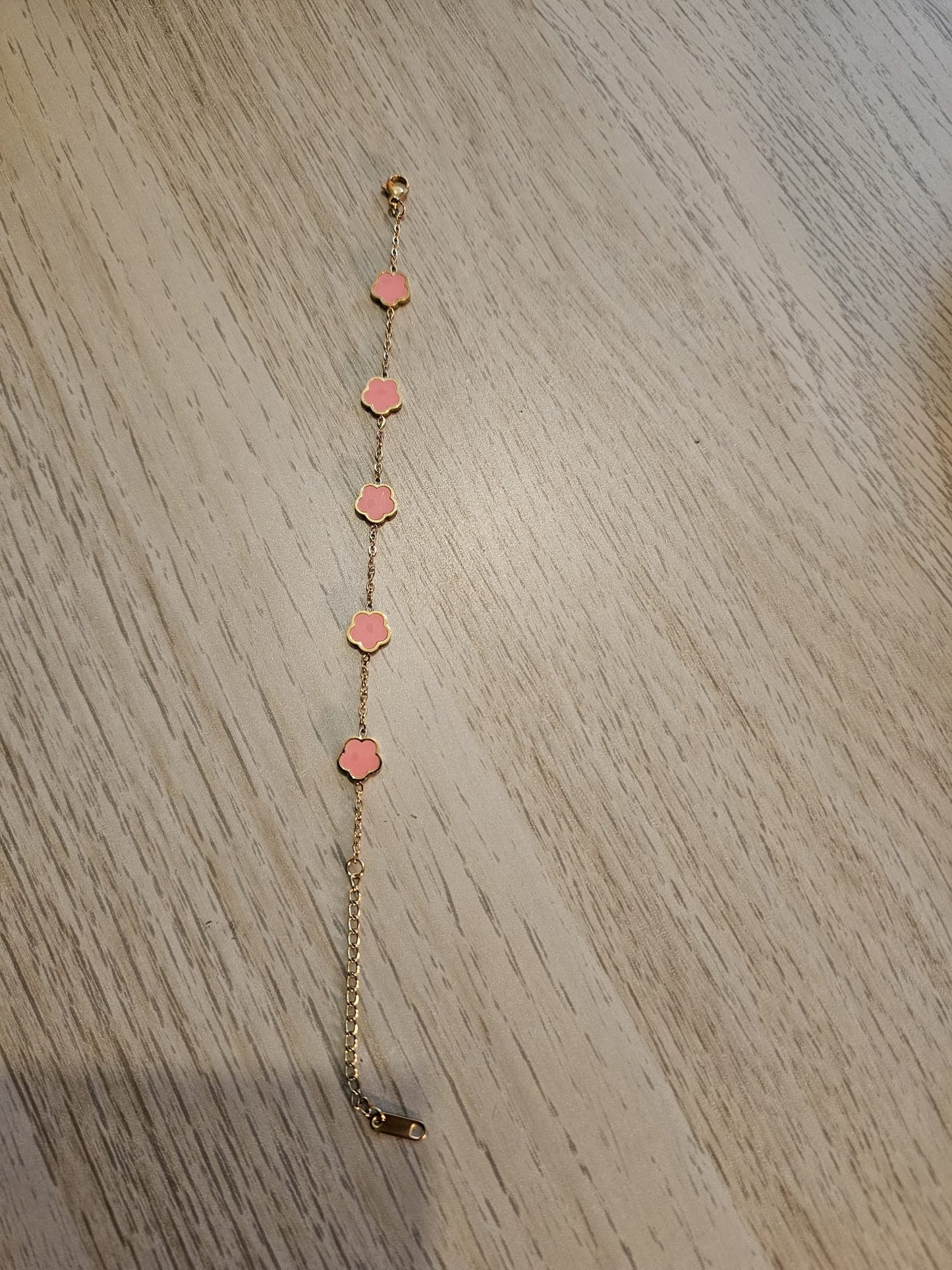 Eternal Clover Charm Bracelet | Choice of Romantic Red or Sweet Pink