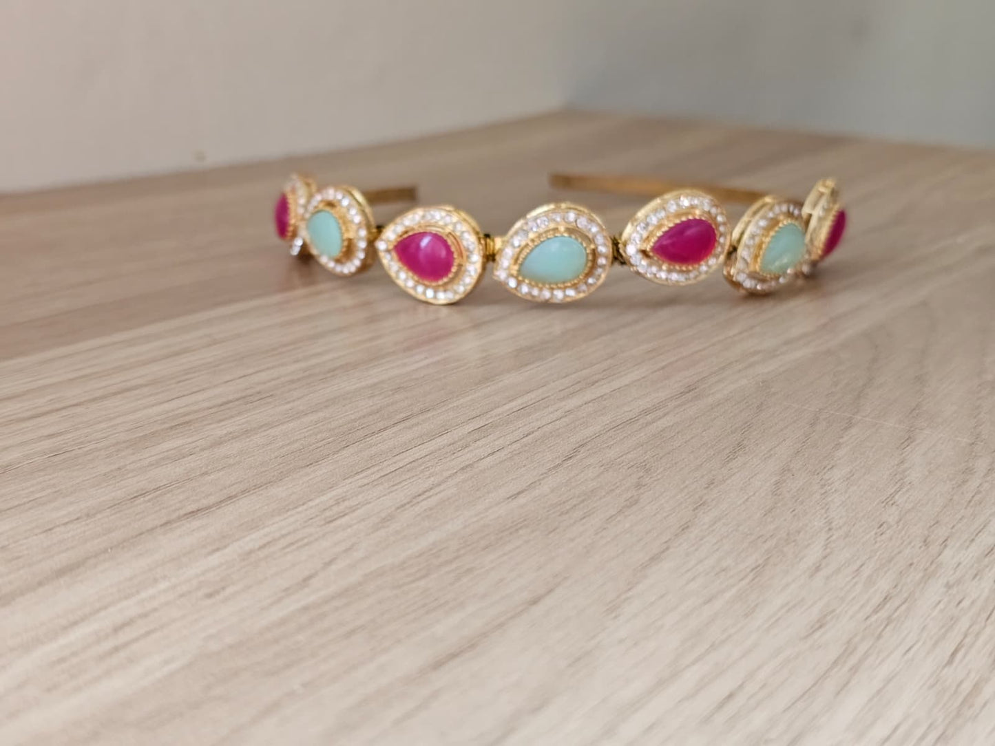 Simply Sajavat Decorative Hair Band | Hand-Finished Floral Headband | Traditional Indian Hair Accessory