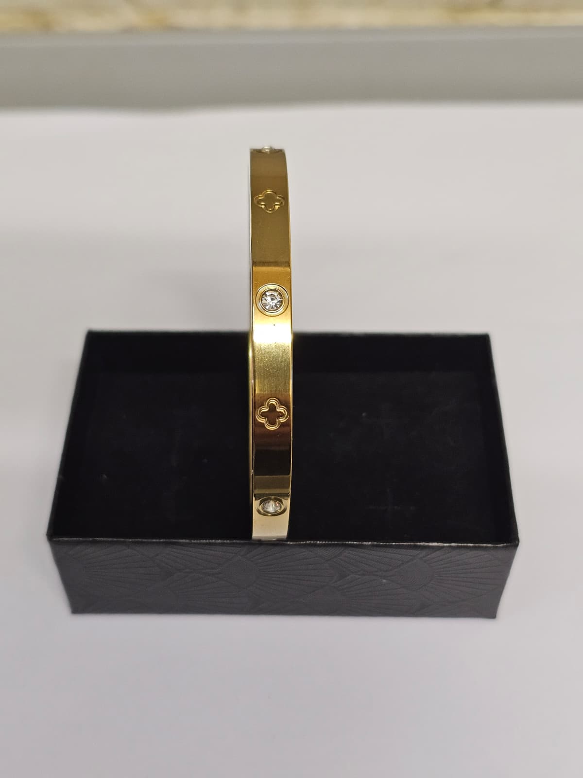 Gold and Sliver Stainless Steel Clover Bracelet