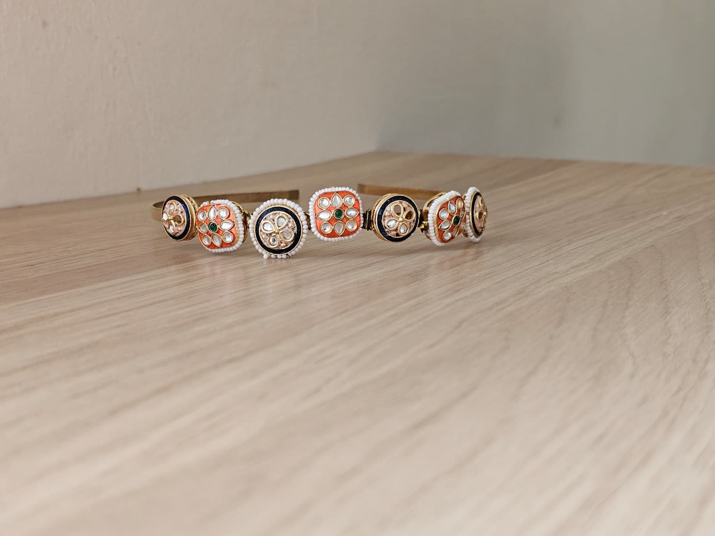 Simply Sajavat Luxury Crystal Hairband | Hand-Finished Gold Tone Headband | Elegant Non-Slip Festive Accessory