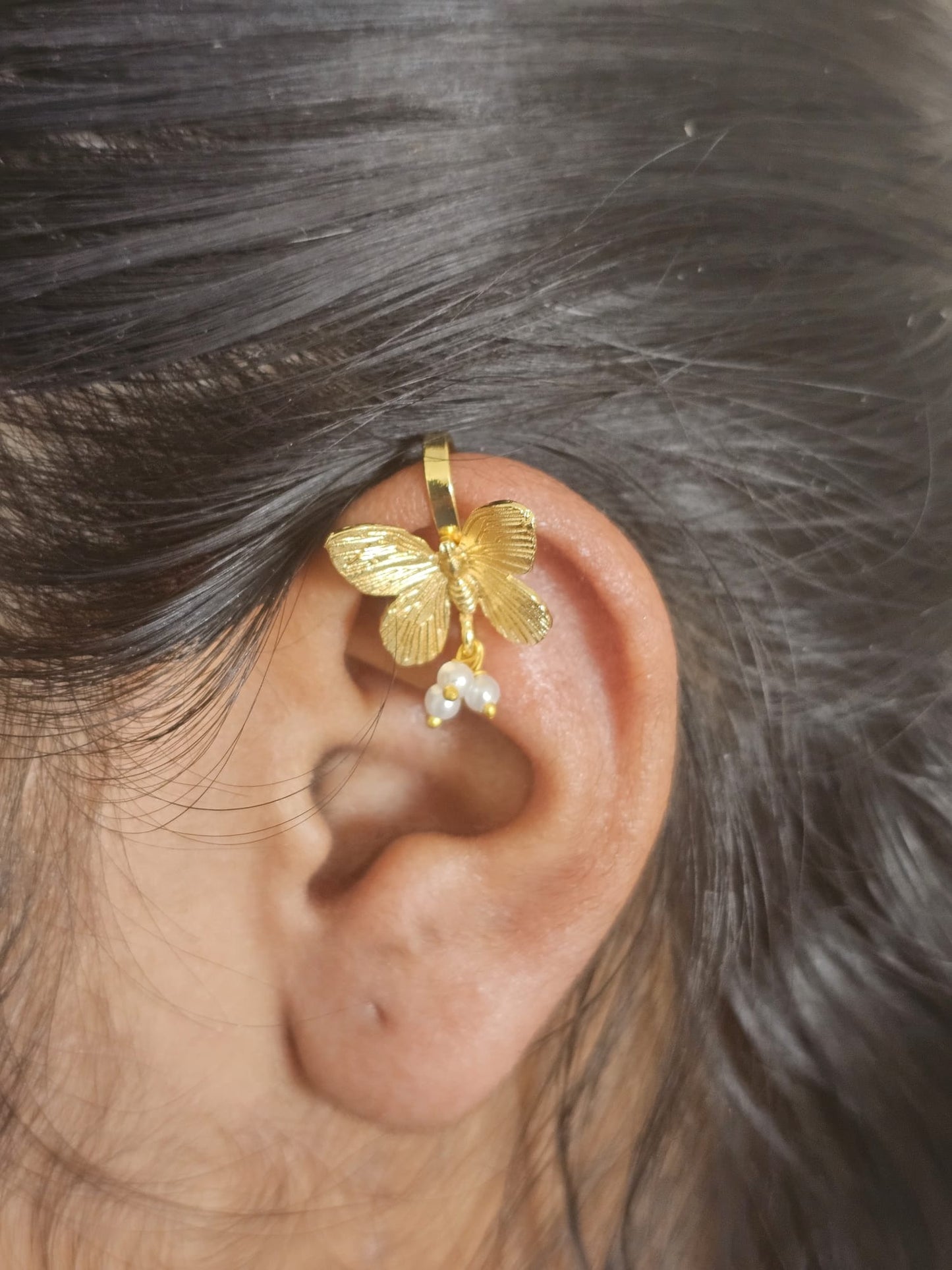 Butterfly Buggati StudsHandcrafted Brass Butterfly Buggati Studs | Statement Insect Motif Earrings