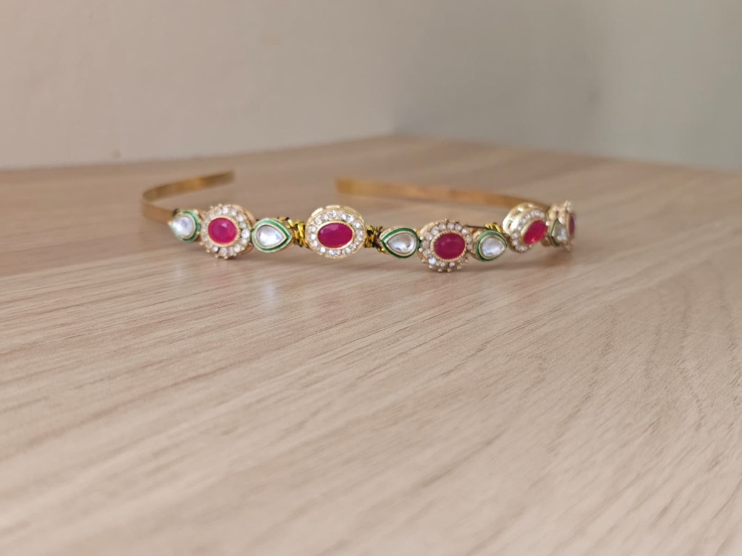 Simply Sajavat Luxury Crystal Hairband | Hand-Finished Gold Tone Headband | Elegant Non-Slip Festive Accessory