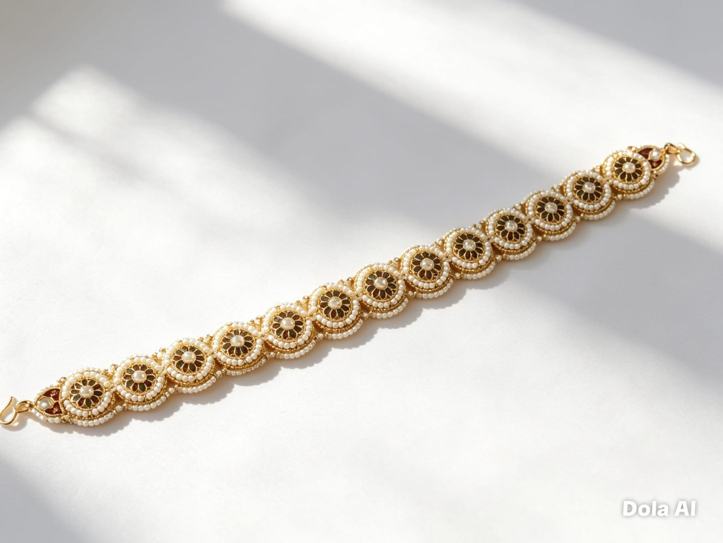 Kundan Pearl Choker Bracelet | Traditional Indian Jewellery | Simply Sajavat Mancheste