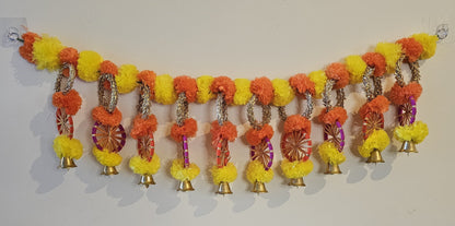 Marigold bandanwar with bells