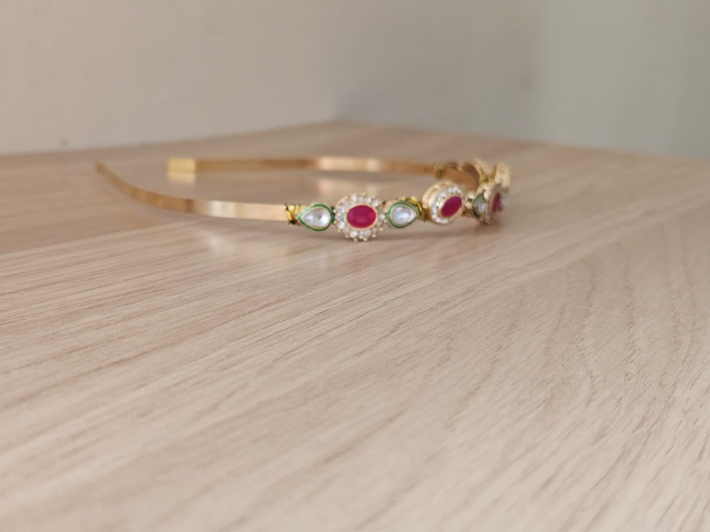 Simply Sajavat Luxury Crystal Hairband | Hand-Finished Gold Tone Headband | Elegant Non-Slip Festive Accessory