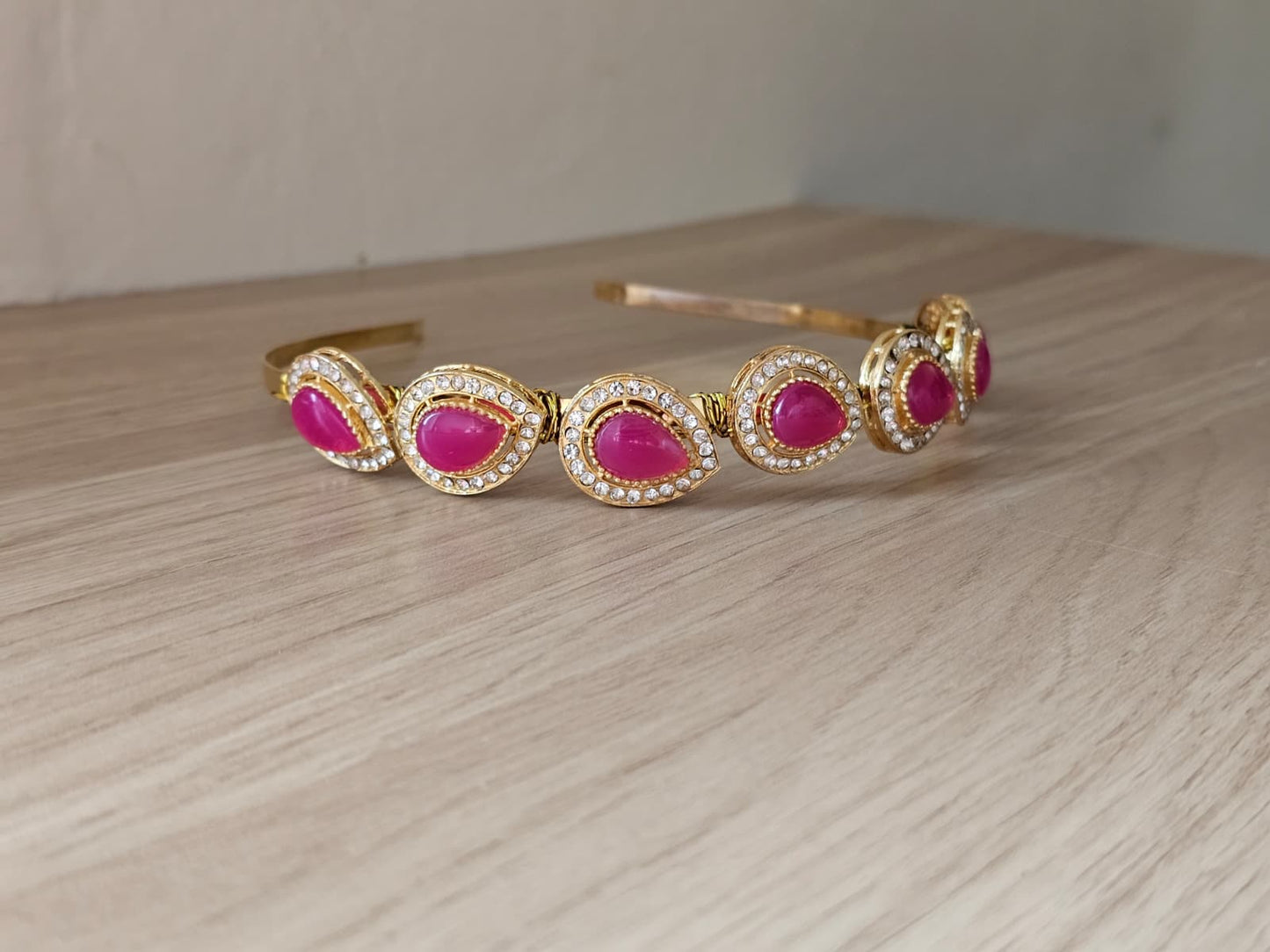 Simply Sajavat Decorative Hair Band | Hand-Finished Floral Headband | Traditional Indian Hair Accessory