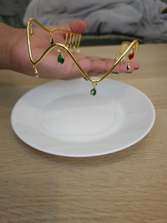 Celestia Gemwave Brass Tiara