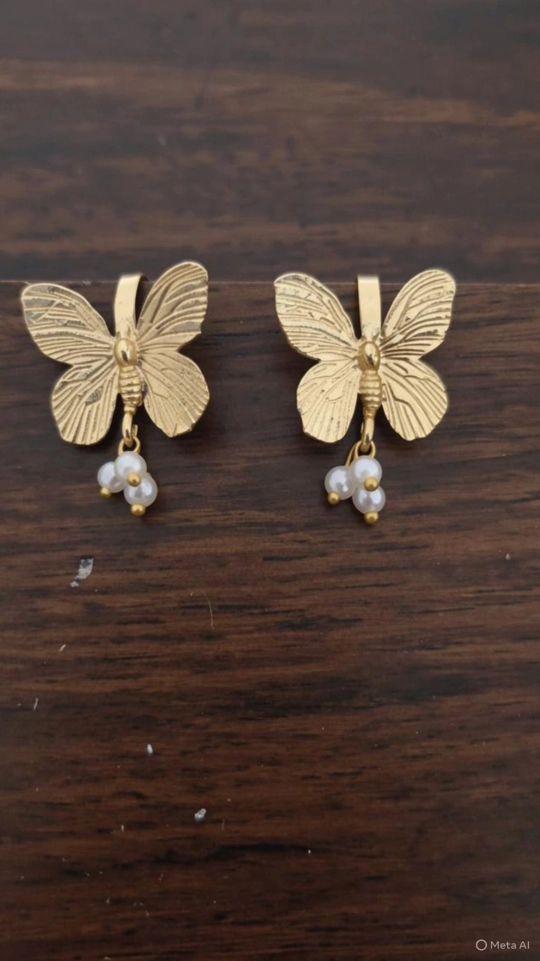 Butterfly Buggati StudsHandcrafted Brass Butterfly Buggati Studs | Statement Insect Motif Earrings