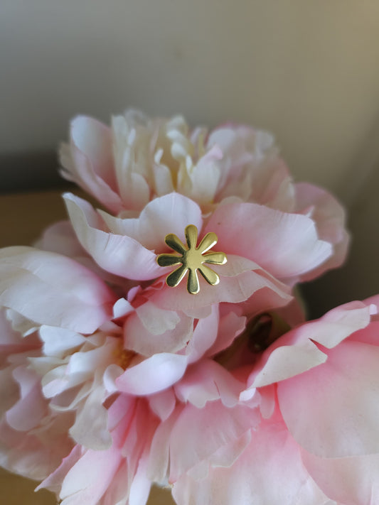 Golden Brass Daisy Flower Ring
