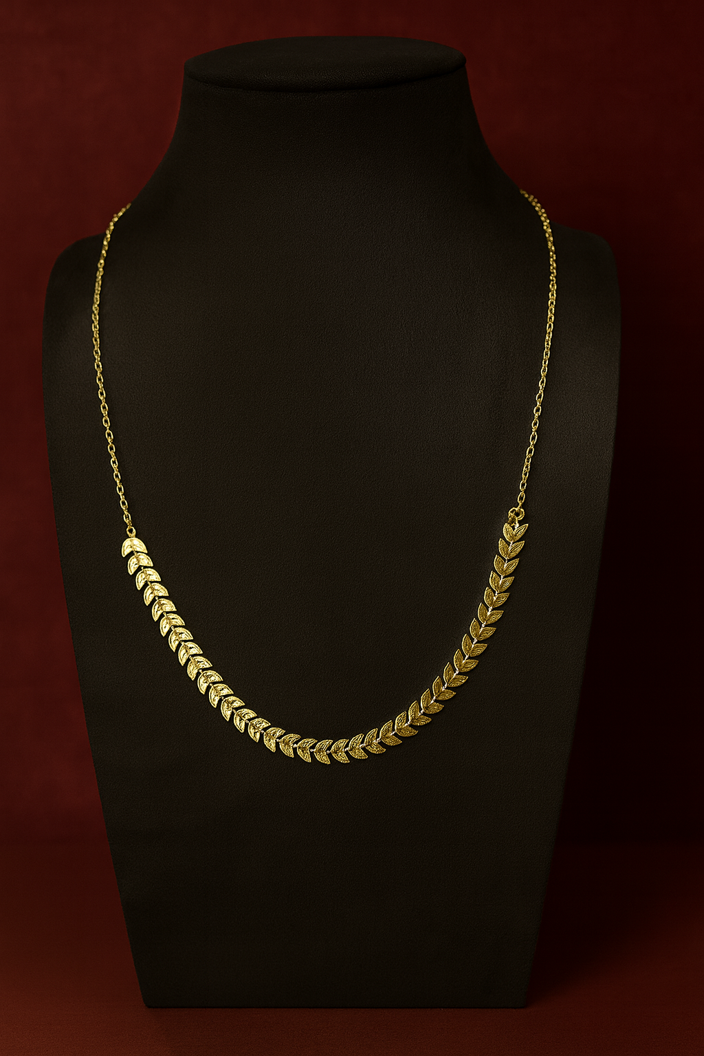 Golden Brass Graduated Bead Necklace | Solid Metal Ball Chain | Simply Sajavat Manchester