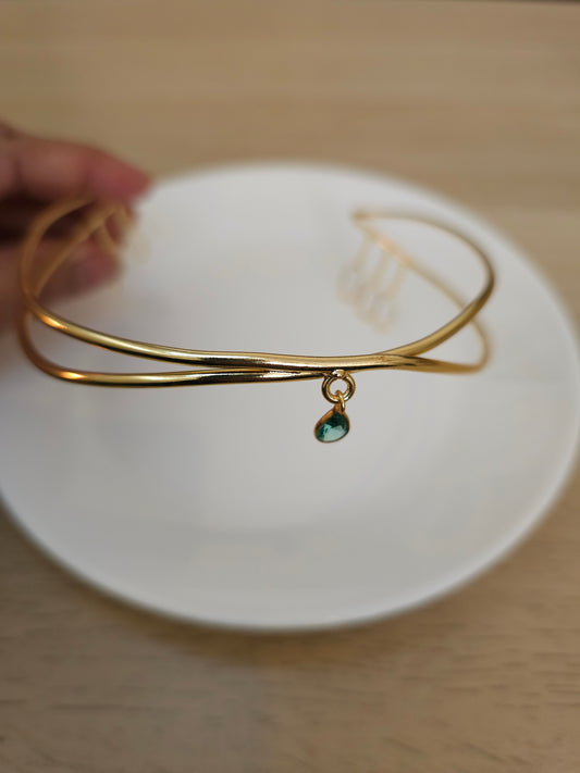 Regal Bloom Brass Headpiece