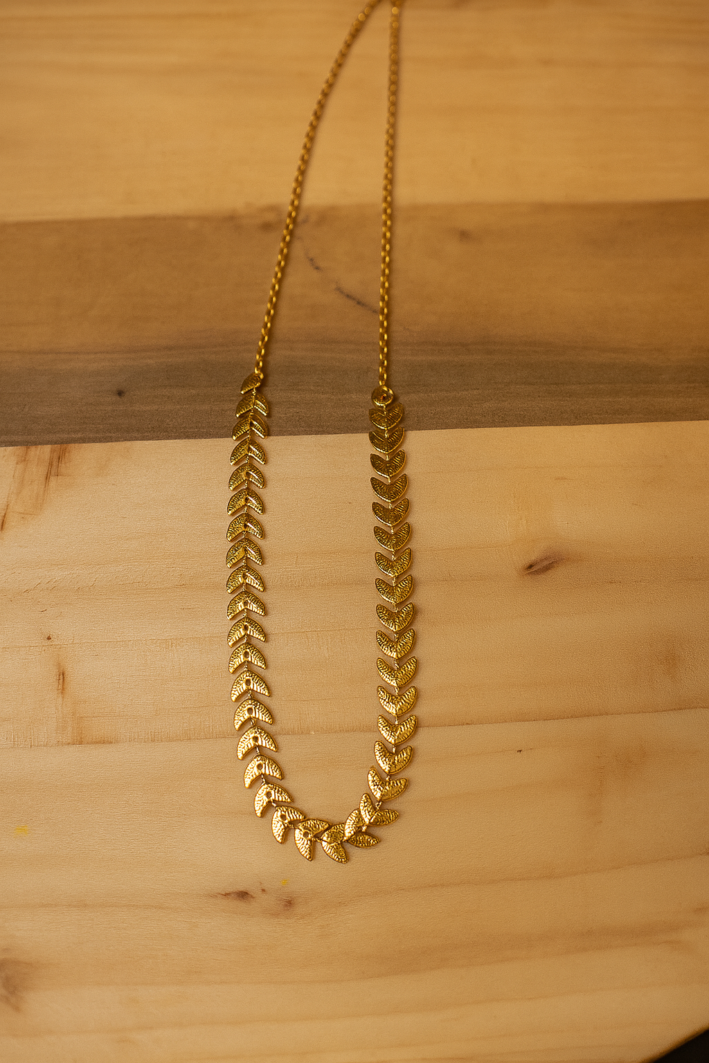 Golden Brass Graduated Bead Necklace | Solid Metal Ball Chain | Simply Sajavat Manchester
